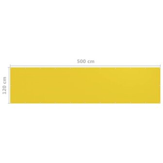Balkonscherm 120x500 cm HDPE geel 8720286095652 5