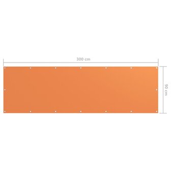 Balkonscherm 90x300 cm oxford stof oranje 8720286118498 5