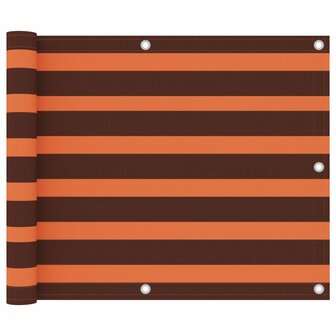 Balkonscherm 75x500 cm oxford stof oranje en bruin 8720286117392 1