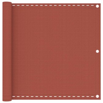 Balkonscherm 90x400 cm HDPE terracottakleurig 8720286095126 1