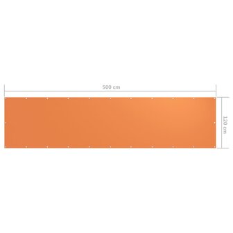 Balkonscherm 120x500 cm oxford stof oranje 8720286118559 5