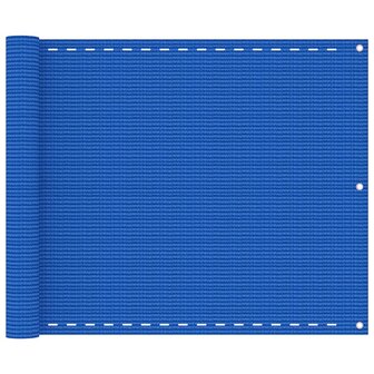 Balkonscherm 75x500 cm HDPE blauw 8720286095454 1