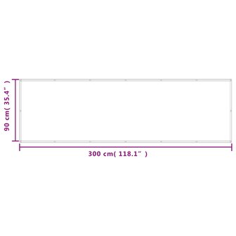 Balkonscherm 90x300 cm 100% oxford polyester lichtgrijs 8721012431997 6