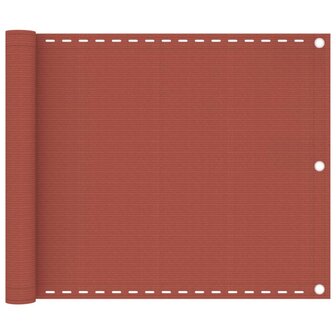 Balkonscherm 75x600 cm HDPE terracottakleurig 8720286095102 1