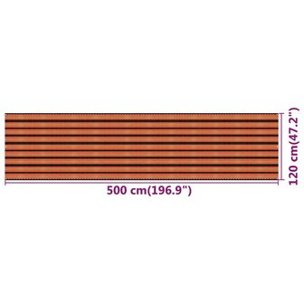 Balkonscherm 120x500 cm HDPE meerkleurig 8720286094693 5