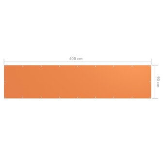 Balkonscherm 90x400 cm oxford stof oranje 8720286118504 5