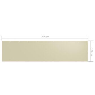 Balkonscherm 120x500 cm oxford stof terracotta 8720286117712 5