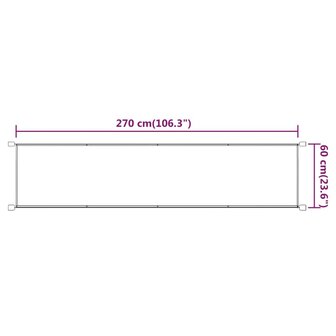 Luifel verticaal 60x270 cm oxford stof blauw 8720286160404 5