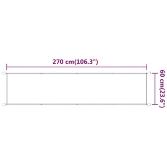 Luifel verticaal 60x270 cm oxford stof beige 8720286158449 5