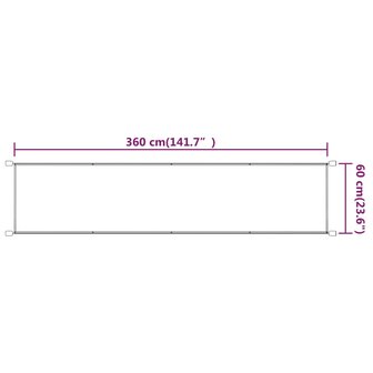 Luifel verticaal 60x360 cm oxford stof taupe 8720286159927 5