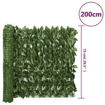 Balkonscherm met donkergroene bladeren 200x75 cm 8721012468351 6