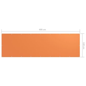 Balkonscherm 120x400 cm oxford stof oranje 8720286118542 5