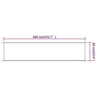 Luifel verticaal 60x360 cm oxford stof blauw 8720286160411 5