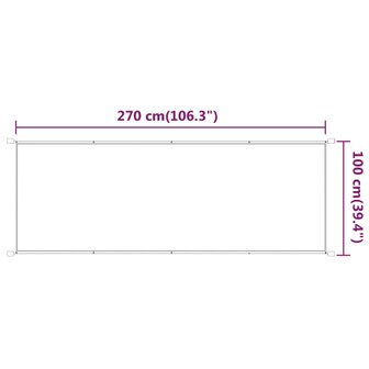 Luifel verticaal 100x270 cm oxford stof beige 8720286158517 5