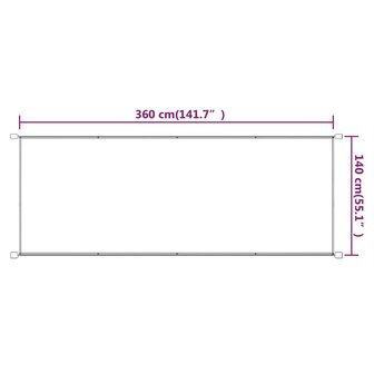 Luifel verticaal 140x360 cm oxford stof terracottakleurig 8720286159576 5