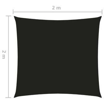Zonnescherm vierkant 2x2 m oxford stof zwart 8720286124864 6