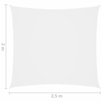 Zonnescherm rechthoekig 2x2,5 m oxford stof wit 8720286120552 6