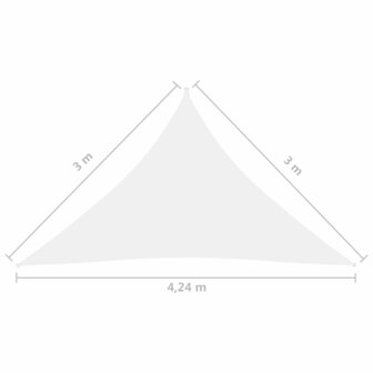 Zonnescherm driehoekig 3x3x4,24 m oxford stof wit 8720286120835 6