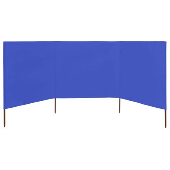 Windscherm 3-panelen 400x160 cm stof azuurblauw 8719883744803 3