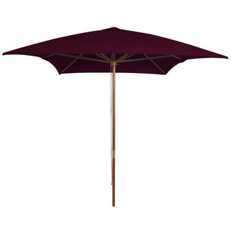 Parasol met houten paal 200x300 cm bordeauxrood 8720286164402 1