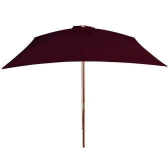 Parasol met houten paal 200x300 cm bordeauxrood 8720286164402 3