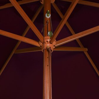Parasol met houten paal 200x300 cm bordeauxrood 8720286164402 5