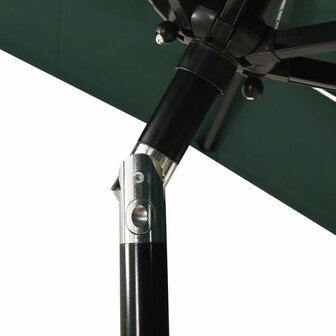 Parasol 3-laags met aluminium paal 2x2 m groen 8720286165270 5