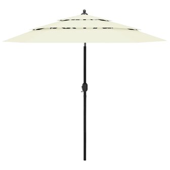 Parasol 3-laags met aluminium paal 2,5 m zandkleurig 8720286165423 1