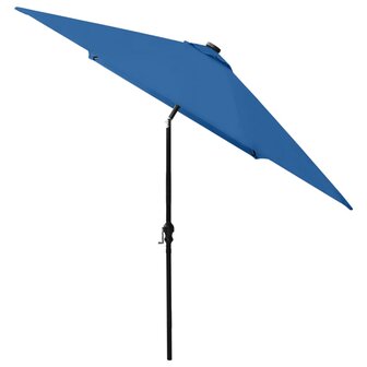 Parasol met LED&amp;apos;s en stalen paal 2x3 m azuurblauw 8720286164754 5