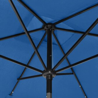 Parasol met LED&amp;apos;s en stalen paal 2x3 m azuurblauw 8720286164754 9