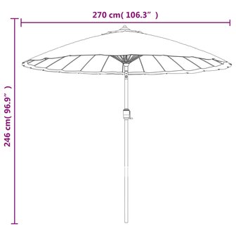 Parasol met aluminium paal 270 cm antraciet 8719883763149 8
