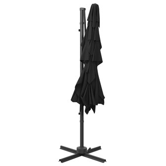 Parasol 4-laags met aluminium paal 250x250 cm zwart 8720286165089 5