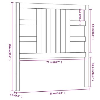 Hoofdbord 81x4x100 cm massief grenenhout honingbruin 8720286948613 6