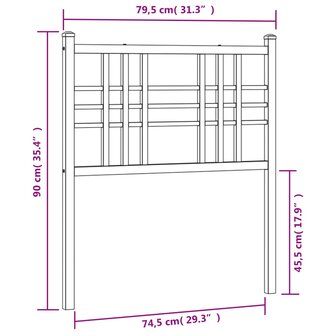 Hoofdbord 75 cm metaal wit 8721012373631 6