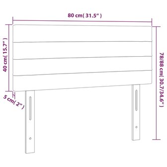 Hoofdbord 80x5x78/88 cm fluweel zwart 8720287149569 8
