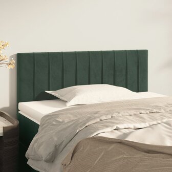 Hoofdbord 80x5x78/88 cm fluweel donkergroen 8720287150558 1