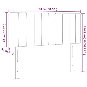 Hoofdbord 80x5x78/88 cm fluweel donkergroen 8720287150558 8
