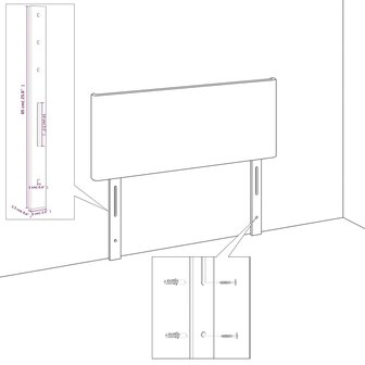 Hoofdbord 80x5x78/88 cm fluweel roze 8720287147275 5