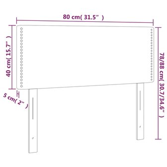 Hoofdbord 80x5x78/88 cm fluweel roze 8720287147275 8
