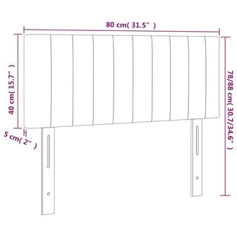 Hoofdbord 80x5x78/88 cm stof donkerbruin 8720287150473 8