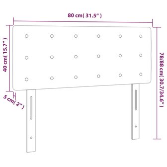 Hoofdbord 80x5x78/88 cm stof blauw 8720287152460 8
