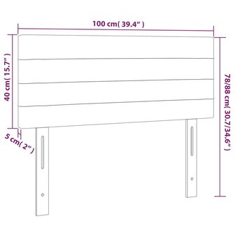 Hoofdbord 100x5x78/88 cm fluweel donkergroen 8720287149859 8