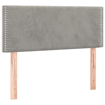 Hoofdbord 100x5x78/88 cm fluweel lichtgrijs 8720287147626 2