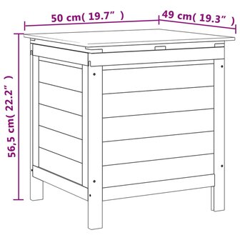 Tuinbox 50x49x56,5 cm massief vurenhout wit 8721012119550 8