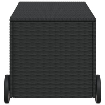 Tuinbox met wielen 190 L poly rattan zwart 8721012243668 5