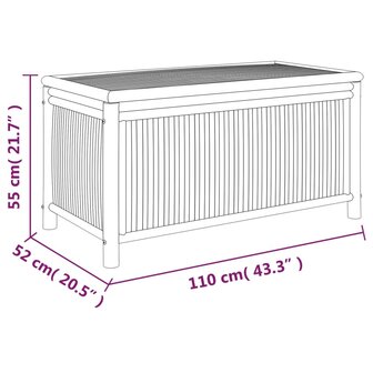 Tuinbox 110x52x55 cm bamboe 8720845717421 8