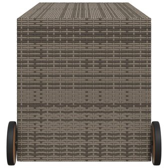 Tuinbox met wielen 283 L poly rattan grijs 8721012243606 5