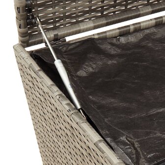 Tuinbox met wielen 283 L poly rattan grijs 8721012243606 8