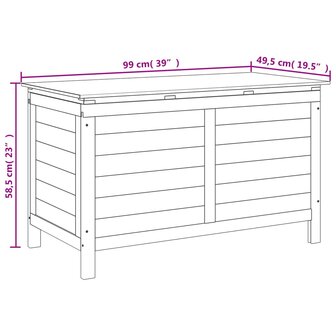 Tuinbox 99x49,5x58,5 cm massief vurenhout wit 8721012119581 8