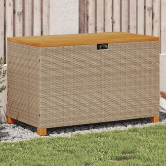 Tuinbox 110x55x63 cm poly rattan en acaciahout beige 8721012308237 1